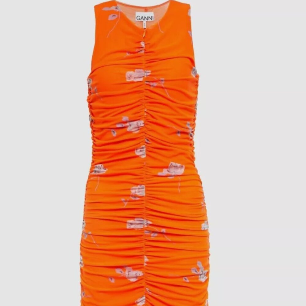 Ganni Printed Midi Length Dress